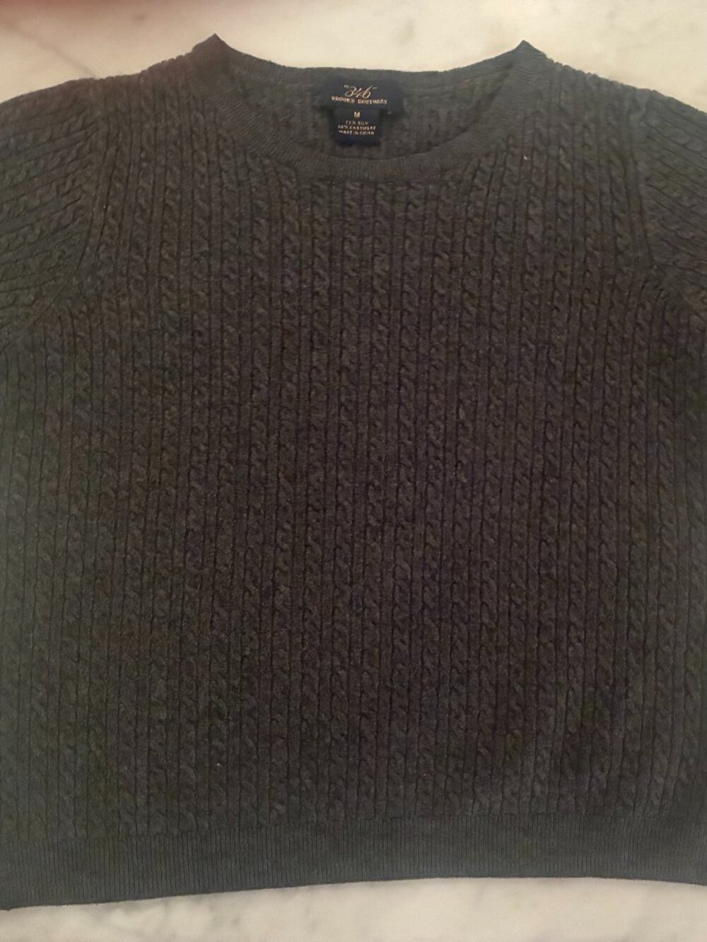Brooks Brothers Silk/Cashmere short sleeve sweater.